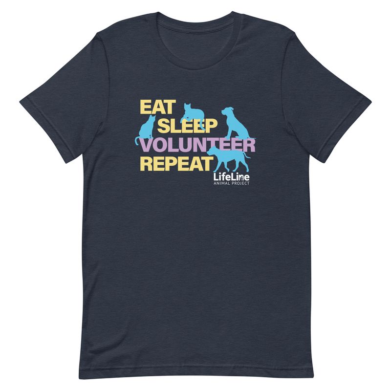 Eat-Sleep-Volunteer Unisex t-shirt