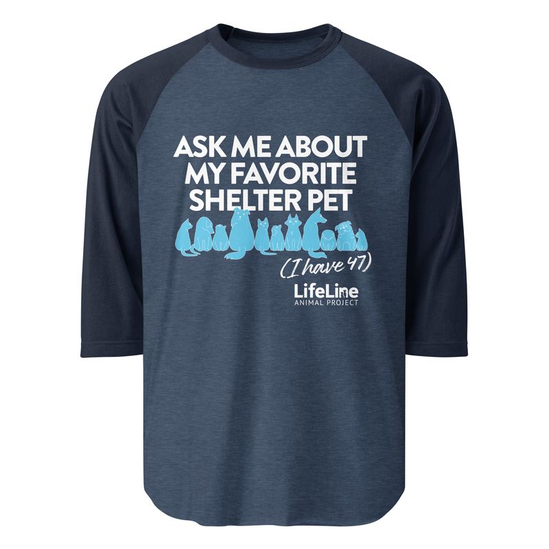 Ask-About 3/4 sleeve raglan shirt