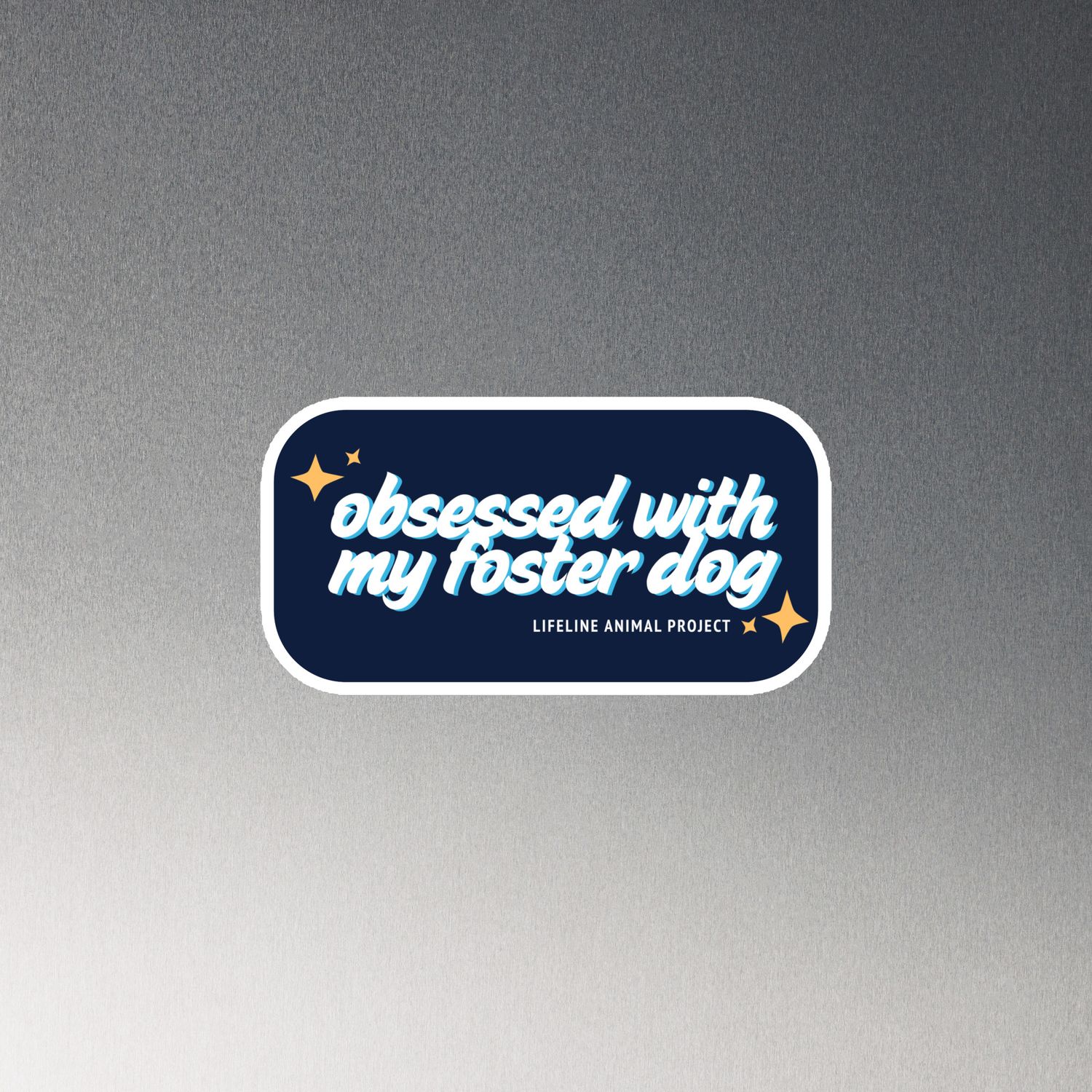 Obsessed Foster Dog Magnet - Navy