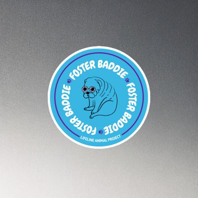 Foster Baddie Dog Magnet - Blue