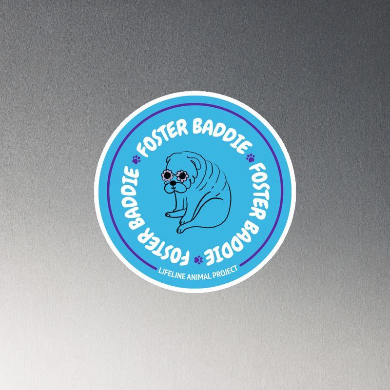 Foster Baddie Dog Magnet - Blue