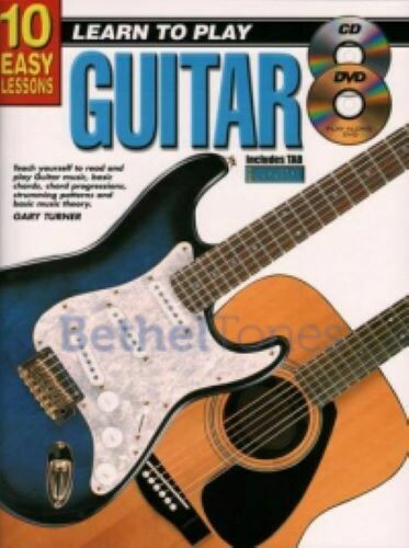 10 Easy Lessons Guitar Music Book ( with DVD and Audio CD)