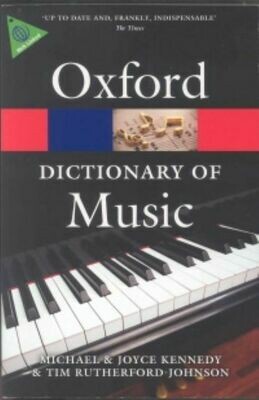 Oxford Dictionary Of Music Kennedy &amp; Rutherford-jo (paperback)