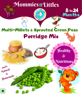 Multi millets &amp; sprouted green peas (8 months+) - Organic