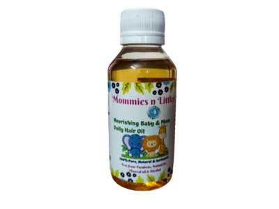 Nourishing Baby & Mom Daily Hair Oil with Almonds, Avocado, Walnut, Jojoba & Hibiscus Oil - Cold pressed & Natural( 110ml )