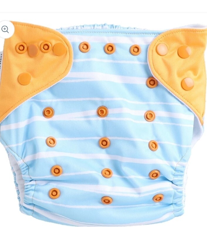 MUMS LITTLE PENGUIN - Newborn to 5 years - Day &amp; Night washable cloth diaper WITH BAMBOO CHARCOAL INSERT - Free size