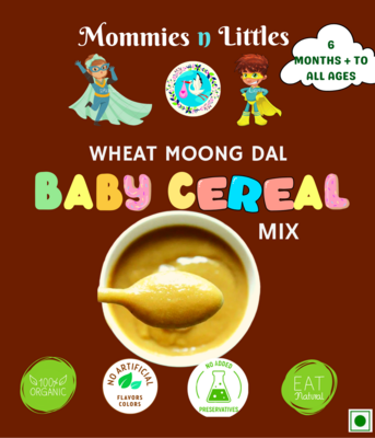 Wheat &amp; Moong dal cereal mix (6months+) - Organic