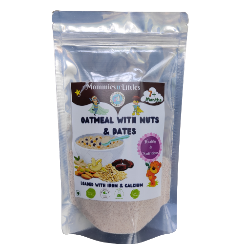 Oatmeal with Sprouted Millets, Nuts &amp; Dates (8 months +) - Organic