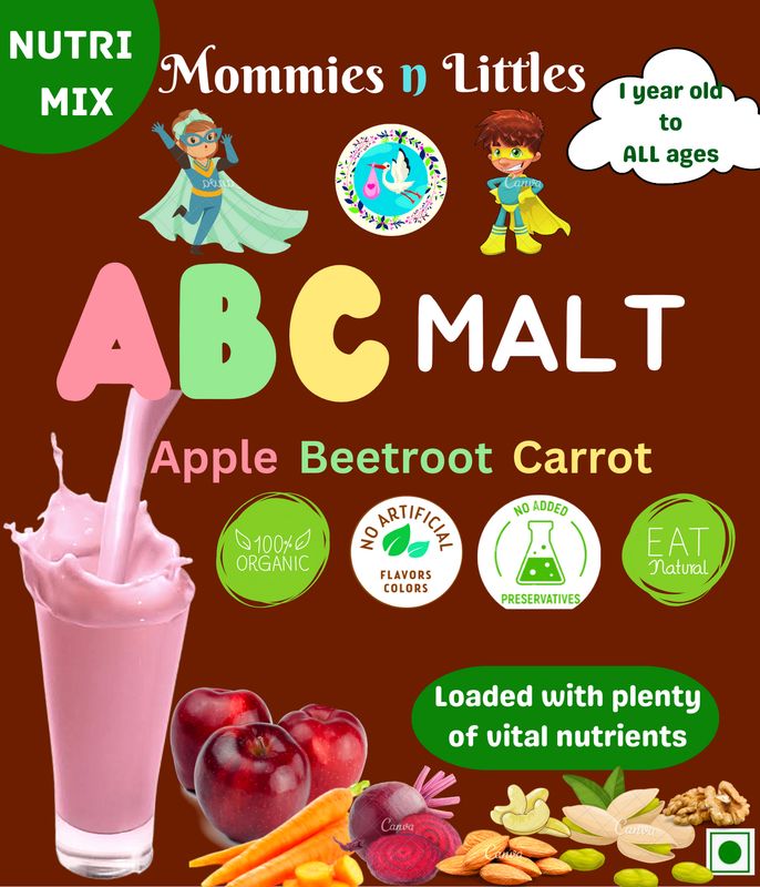 ABC MALT NUTRI MIX - Boosts Memory Power &amp; IQ Level for kids (6months + upto All Ages)