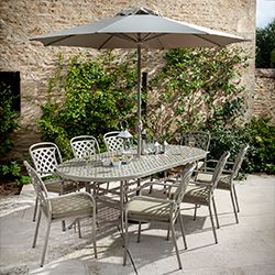 HARTMAN BERKELEY 8 SEATER OVAL DINING SET