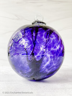WITCH BALL 6” Pure Purple Swirl