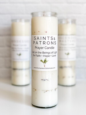 SAINTS & PATRONS Prayer Candle, 8" high