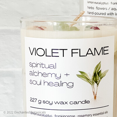 VIOLET FLAME Healing Candle