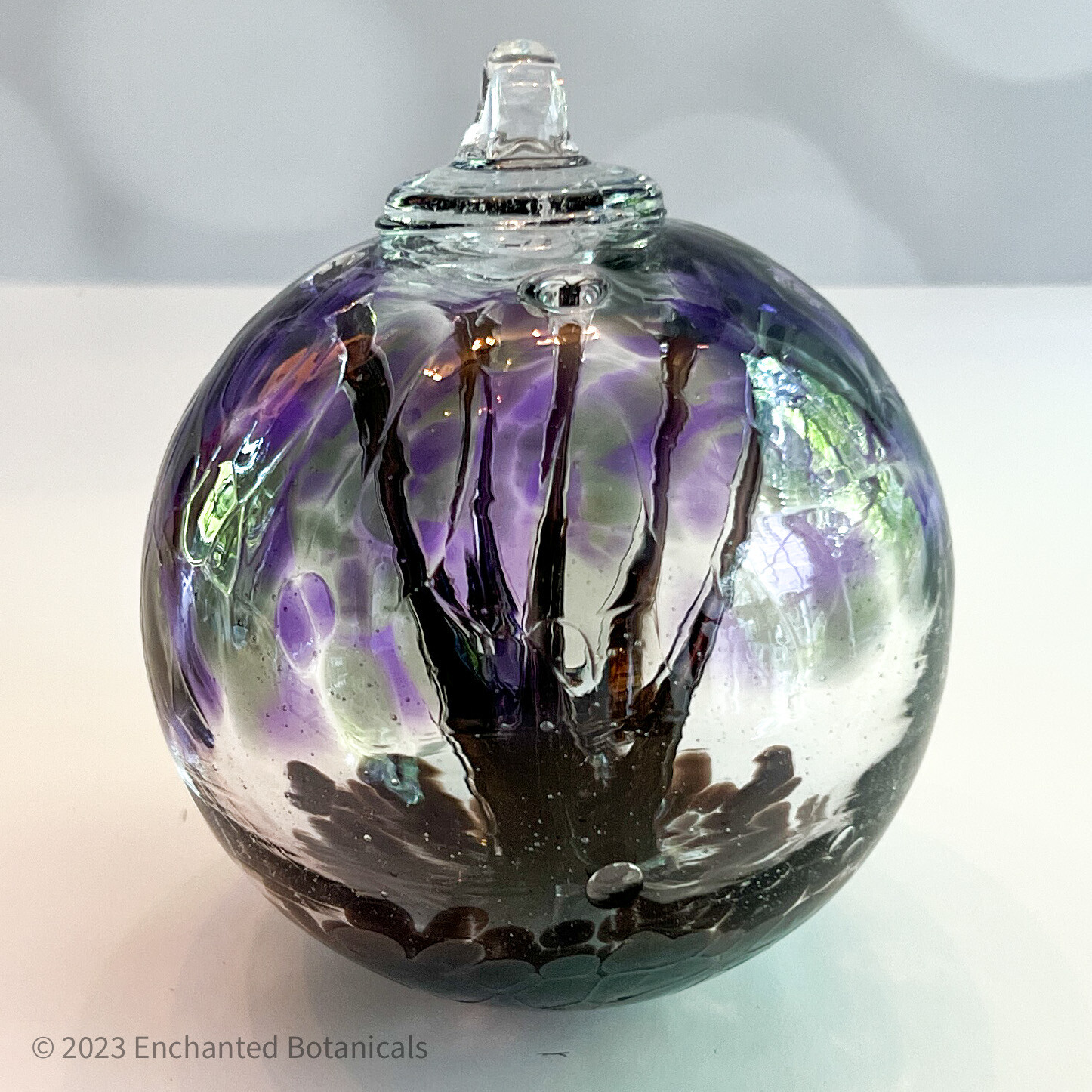 WITCH BALL 4” Purple, Green + Brown