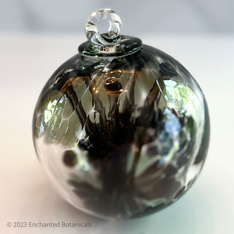 WITCH BALL 4” Gray-Green + Brown