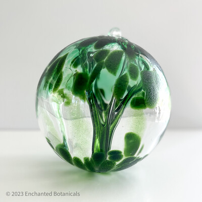 WITCH BALL 6” Woodsy Green Spirit Tree