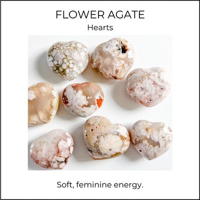 FLOWER AGATE Hearts