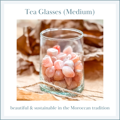 TEA GLASSES, Recycled Glass (Medium 4&quot; high)