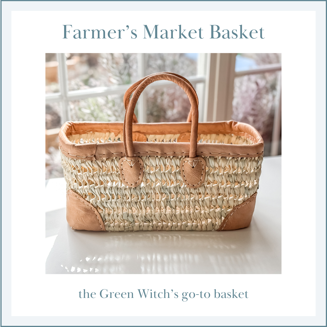 FARMER’S MARKET Tote with Leather Handles (4 sizes)