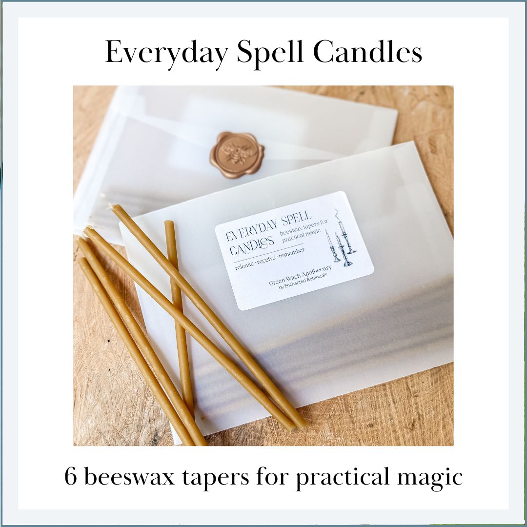 EVERYDAY SPELL CANDLES -- 6 or 12 Beeswax Tapers