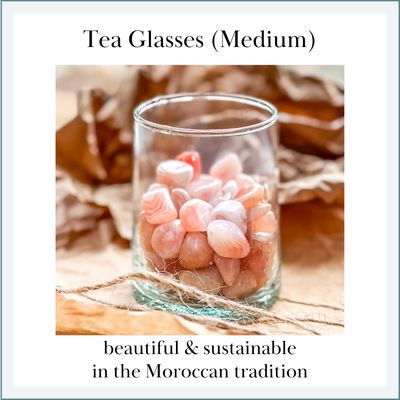 TEA GLASSES, Recycled Glass (Medium 4&quot; high)