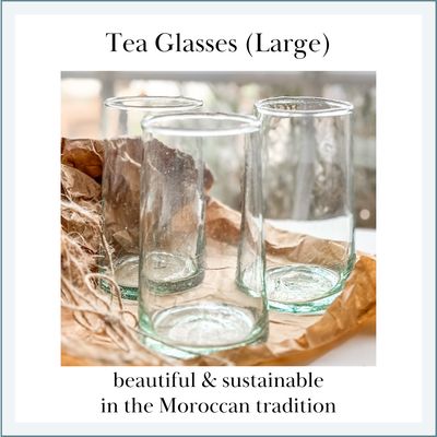 TEA GLASSES, Recycled Glass (Large 4.3&quot; high)