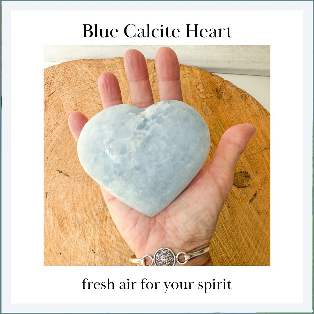 BLUE CALCITE Heart