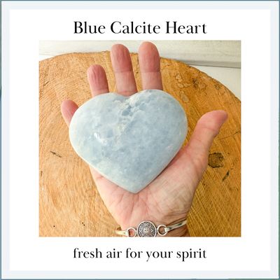 BLUE CALCITE Heart