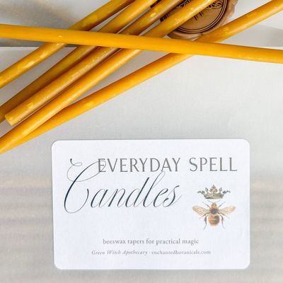 BEESWAX SPELL CANDLES -- 6 or 12 Beeswax Tapers