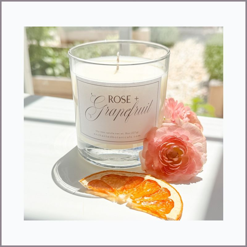 ROSE + GRAPEFRUIT Scented Candle