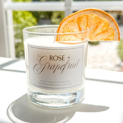 ROSE + GRAPEFRUIT Scented Candle