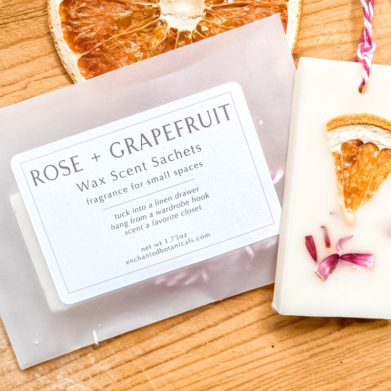 WAX SCENT SACHET — Rose + Grapefruit