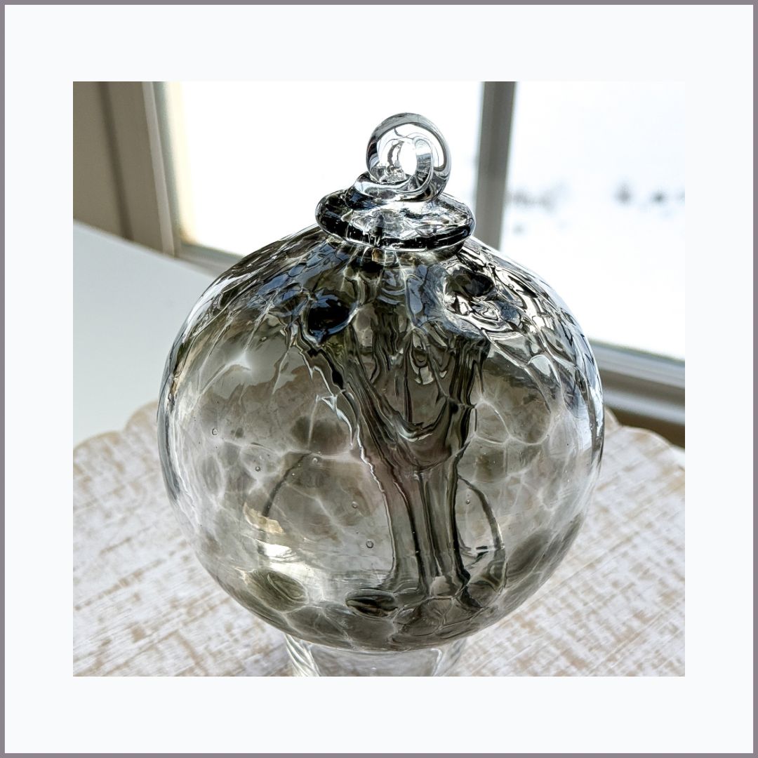 WITCH BALL 4” Smoky Green