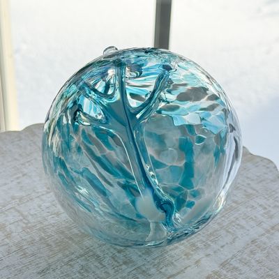 WITCH BALL 4” Turquoise + White