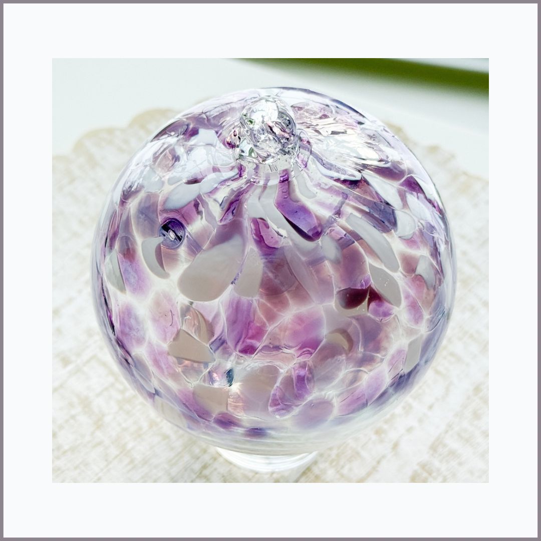 WITCH BALL 4” Lavender + Lt. Purple + White