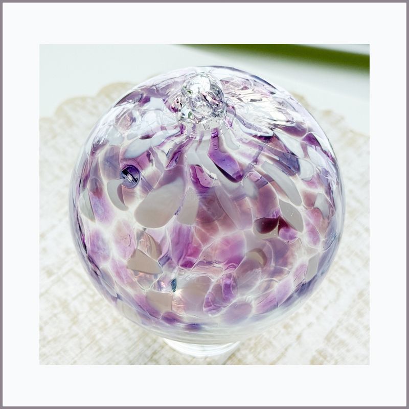 WITCH BALL 4” Lavender + Lt. Purple + White
