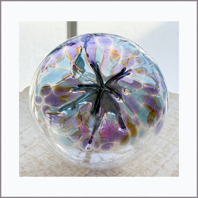 WITCH BALL 4” Purple + Blue + Gold Juju Shape