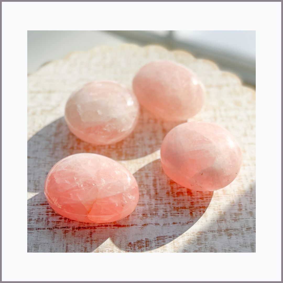 ROSE QUARTZ Palm Stones (Medium)