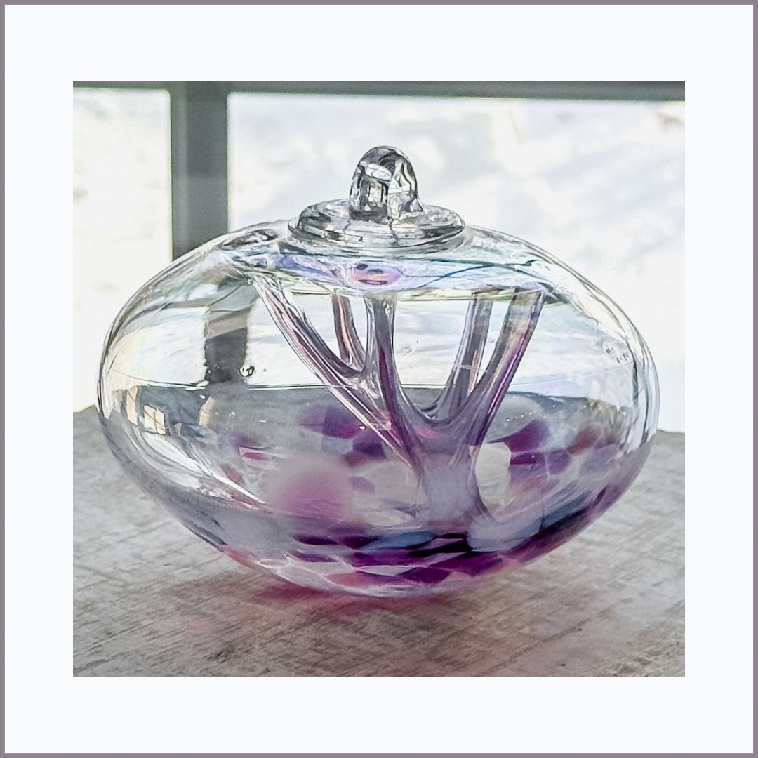 WITCH BALL Extra Large Violet Iridized