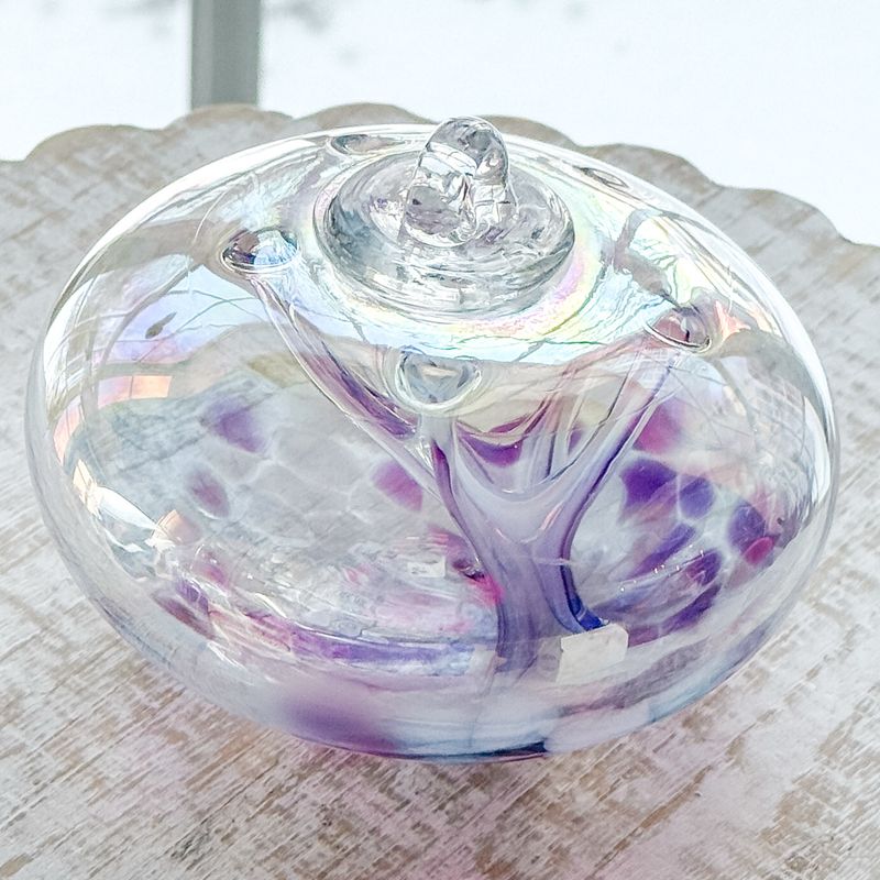 WITCH BALL 6" Shades of Lavender juju shape