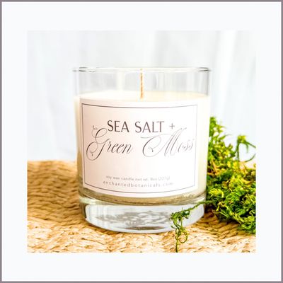 SEA SALT + GREEN MOSS Scented Candle