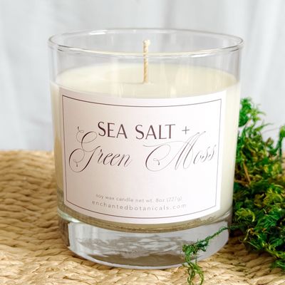 SEA SALT + GREEN MOSS Scented Candle