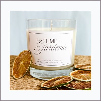 LIME + GARDENIA Scented Candle