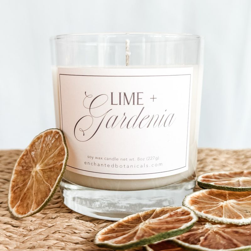 LIME + GARDENIA Scented Candle