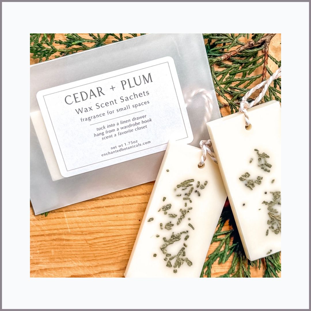 WAX SCENT SACHET — Cedar + Plum