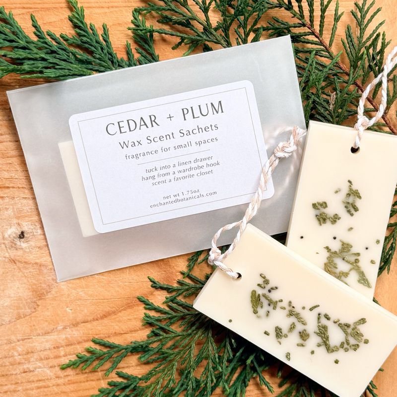 WAX SCENT SACHET — Cedar + Plum