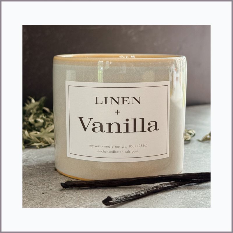 LINEN + VANILLA Scented Candle