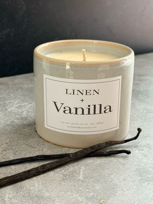 LINEN + VANILLA Scented Candle