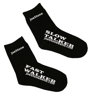 SlowTalkerFastWalkerSocks black, long, one size fits all