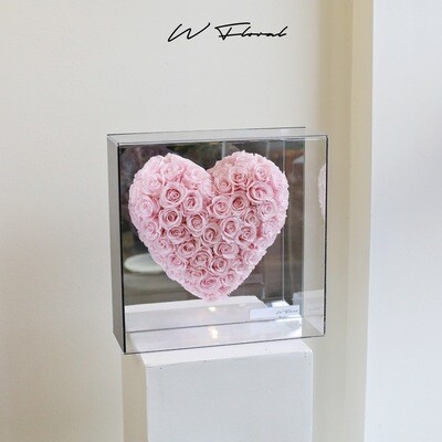 Crystal Heart Preserved Rose - Light Pink Crystal Heart Preserved Rose - Light Pink